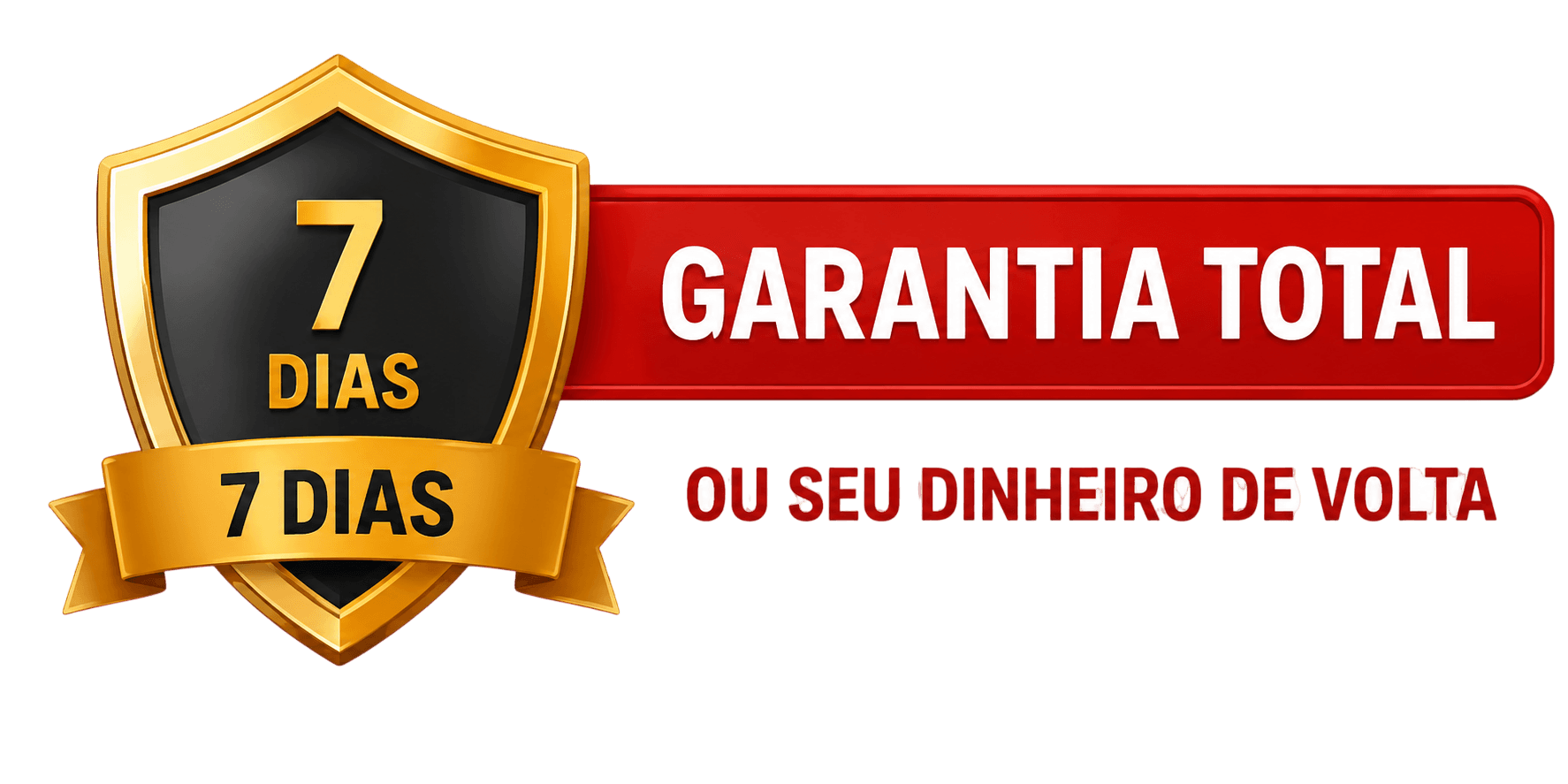 Garantia total de 7 dias ou seu dinheiro de volta